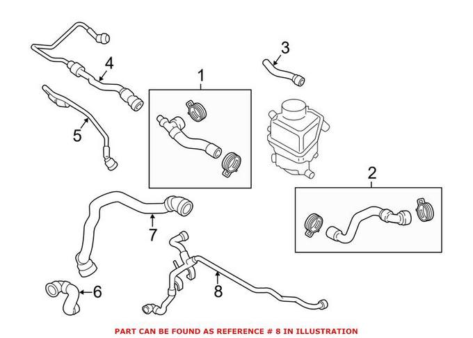 BMW Engine Coolant Hose 17127592649